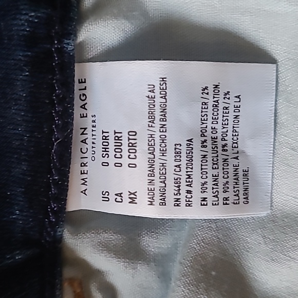 American Eagle curvy hi-rise jegging blue jeans womens size 0 Short - Picture 4 of 7